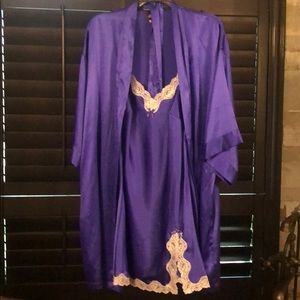Purple Victoria’s Secret Nighty w/ over wrap.